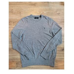AllSaints Merino Wool Sweater Pullover Men's Sz XXL Long Sleeve Gray READ